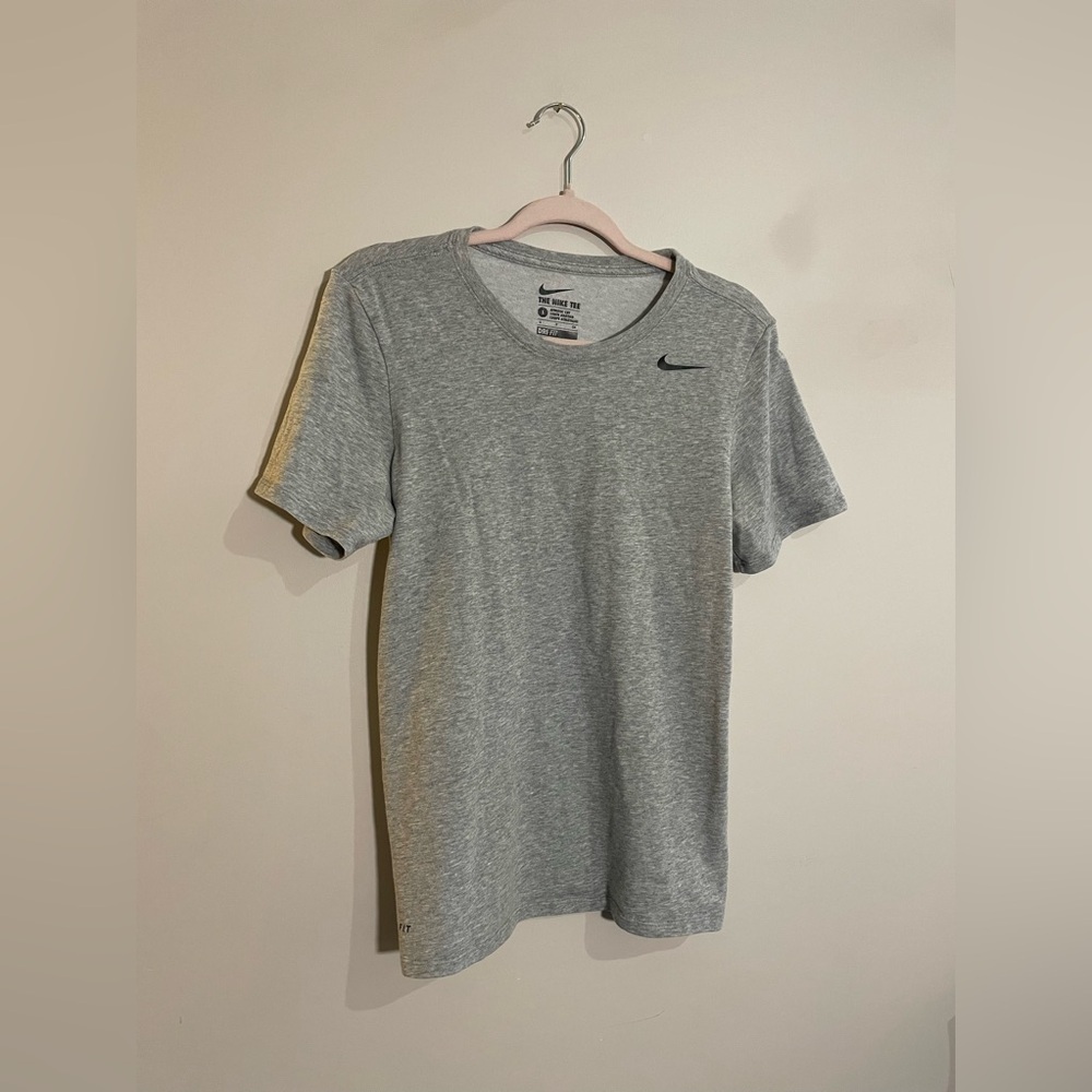 Nike Gray T Shirt with Small Swish